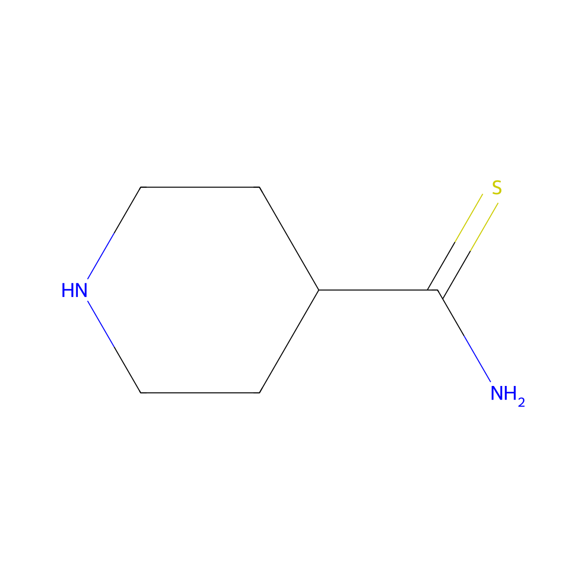 Piperidine-4-carbothioamide molecular structure, CAS 112401-09-9