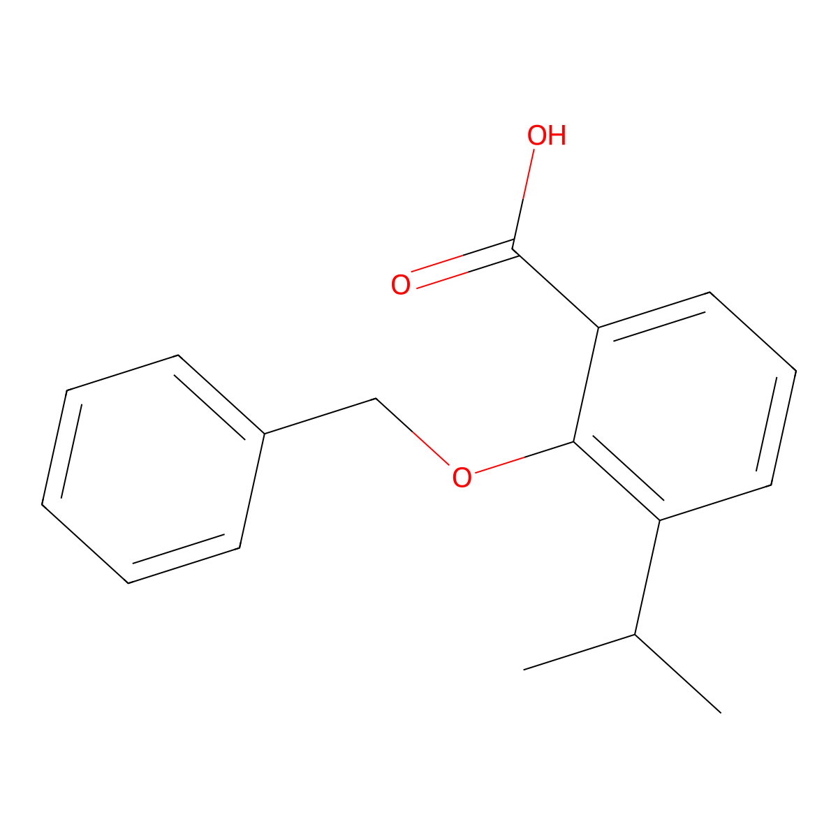 2-(Benzyloxy)-3-isopropylbenzoic acid molecular structure, CAS 112404-64-5