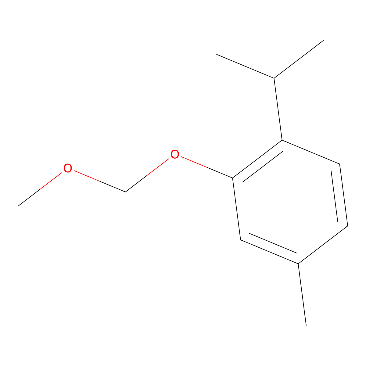 2-(Methoxymethoxy)-4-methyl-1-(1-methylethyl)benzene molecular structure, CAS 112404-71-4