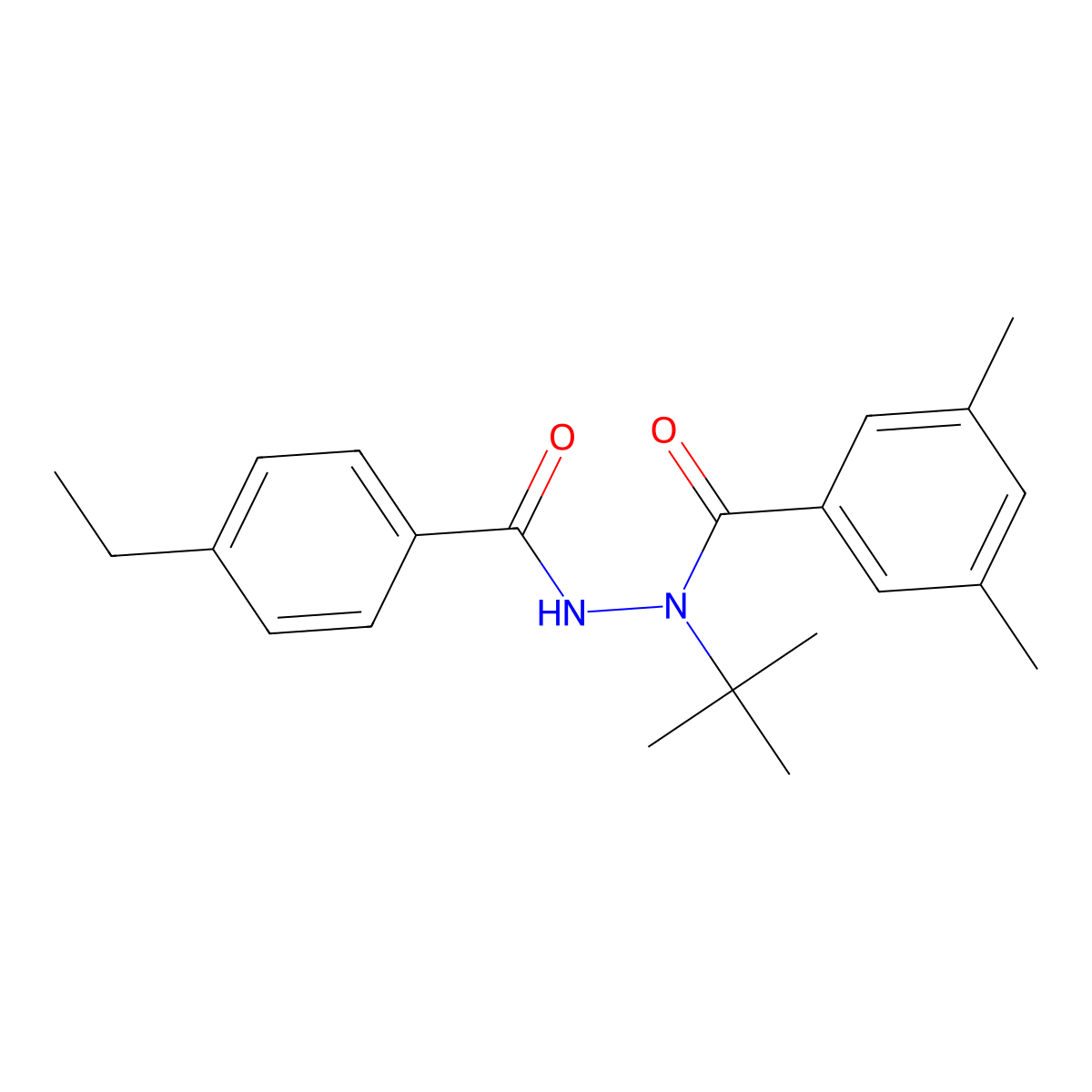 Tebufenozide molecular structure, CAS 112410-23-8
