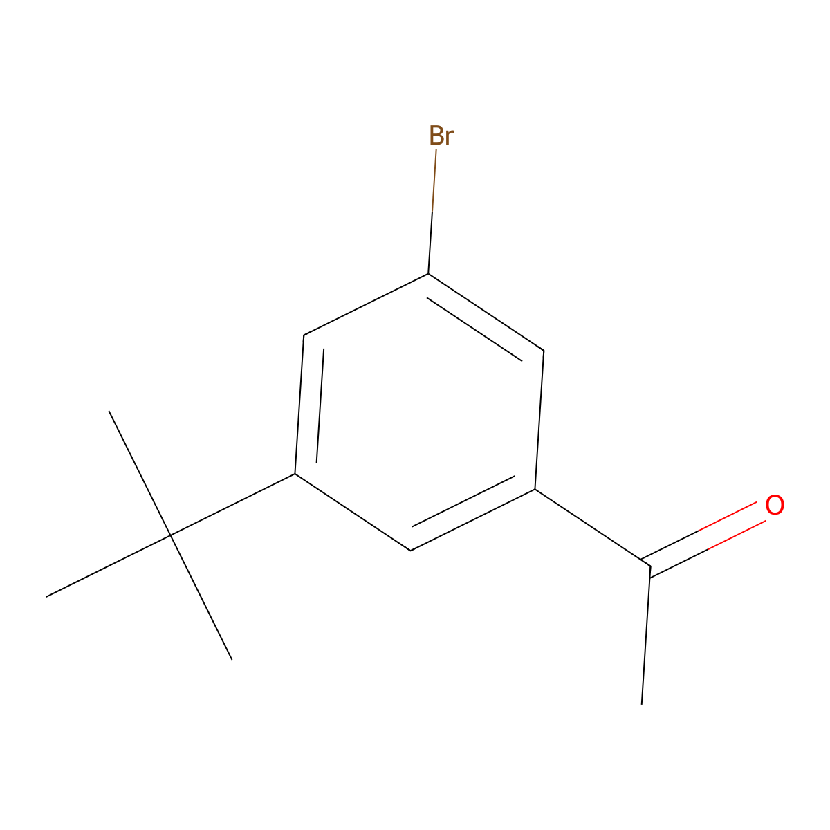 1-(3-Bromo-5-(tert-butyl)phenyl)ethanone molecular structure, CAS 1124138-68-6