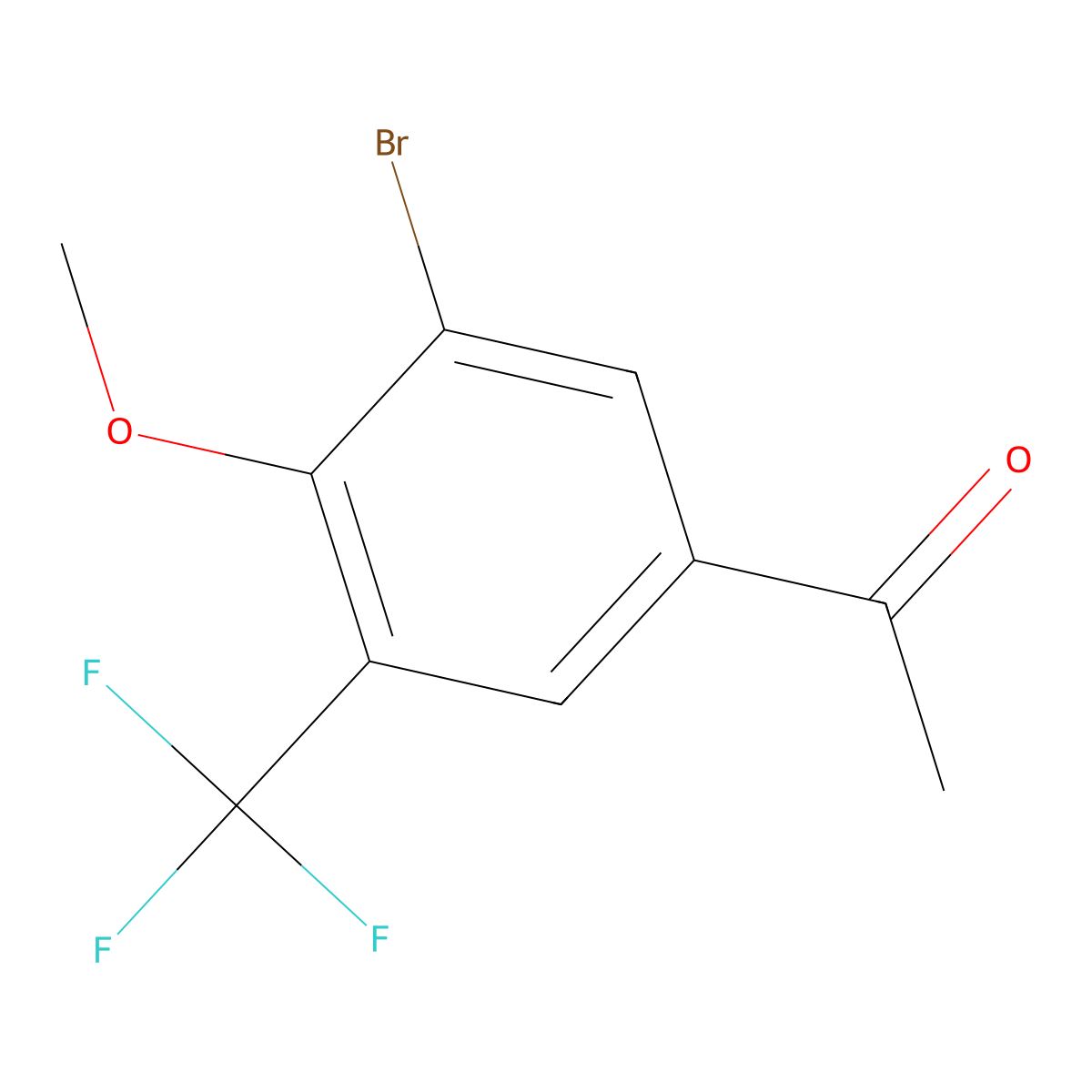 3'-Bromo-4'-methoxy-5'-(trifluoromethyl)acetophenone molecular structure, CAS 1124144-83-7