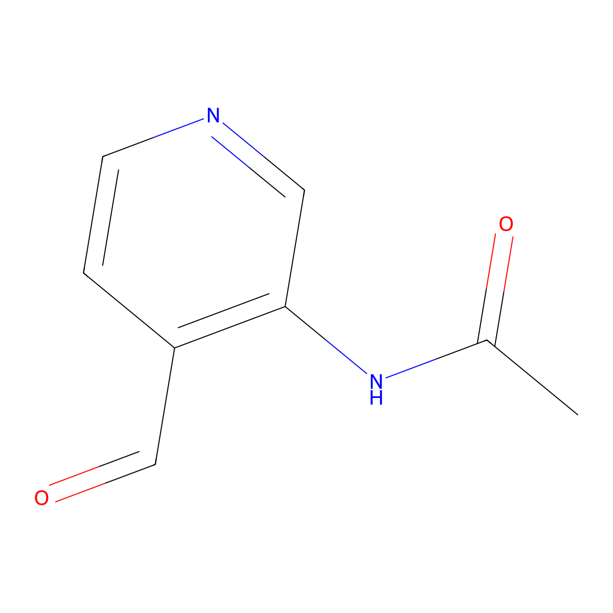 N-(4-formylpyridin-3-yl)acetamide molecular structure, CAS 1124194-63-3