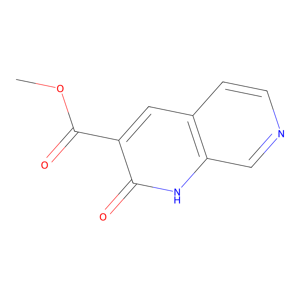 Methyl 2-hydroxy-1,7-naphthyridine-3-carboxylate molecular structure, CAS 1124194-67-7