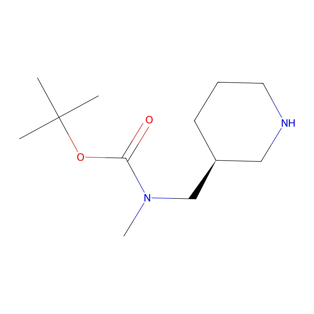 tert-Butyl (S)-methyl(piperidin-3-ylmethyl)carbamate molecular structure, CAS 1124199-22-9
