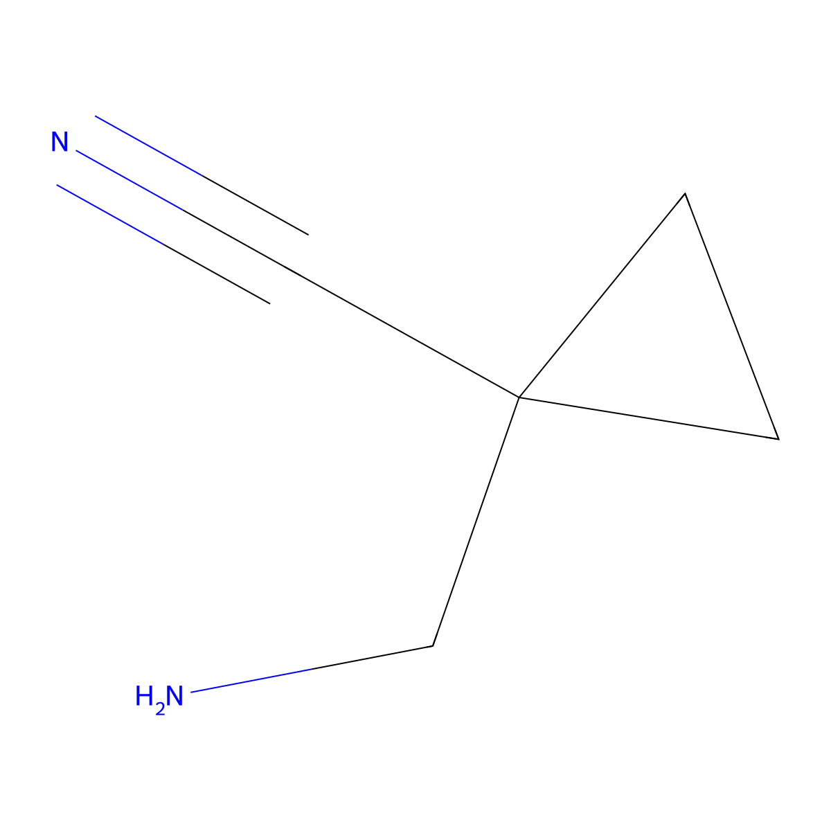 1-(Aminomethyl)cyclopropanecarbonitrile molecular structure, CAS 1124213-09-7