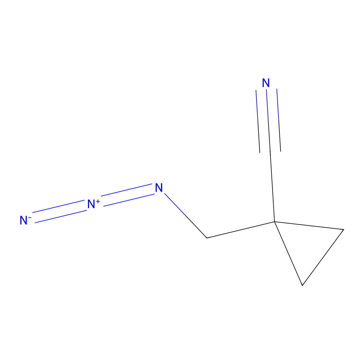 1-(Azidomethyl)cyclopropanecarbonitrile molecular structure, CAS 1124213-11-1