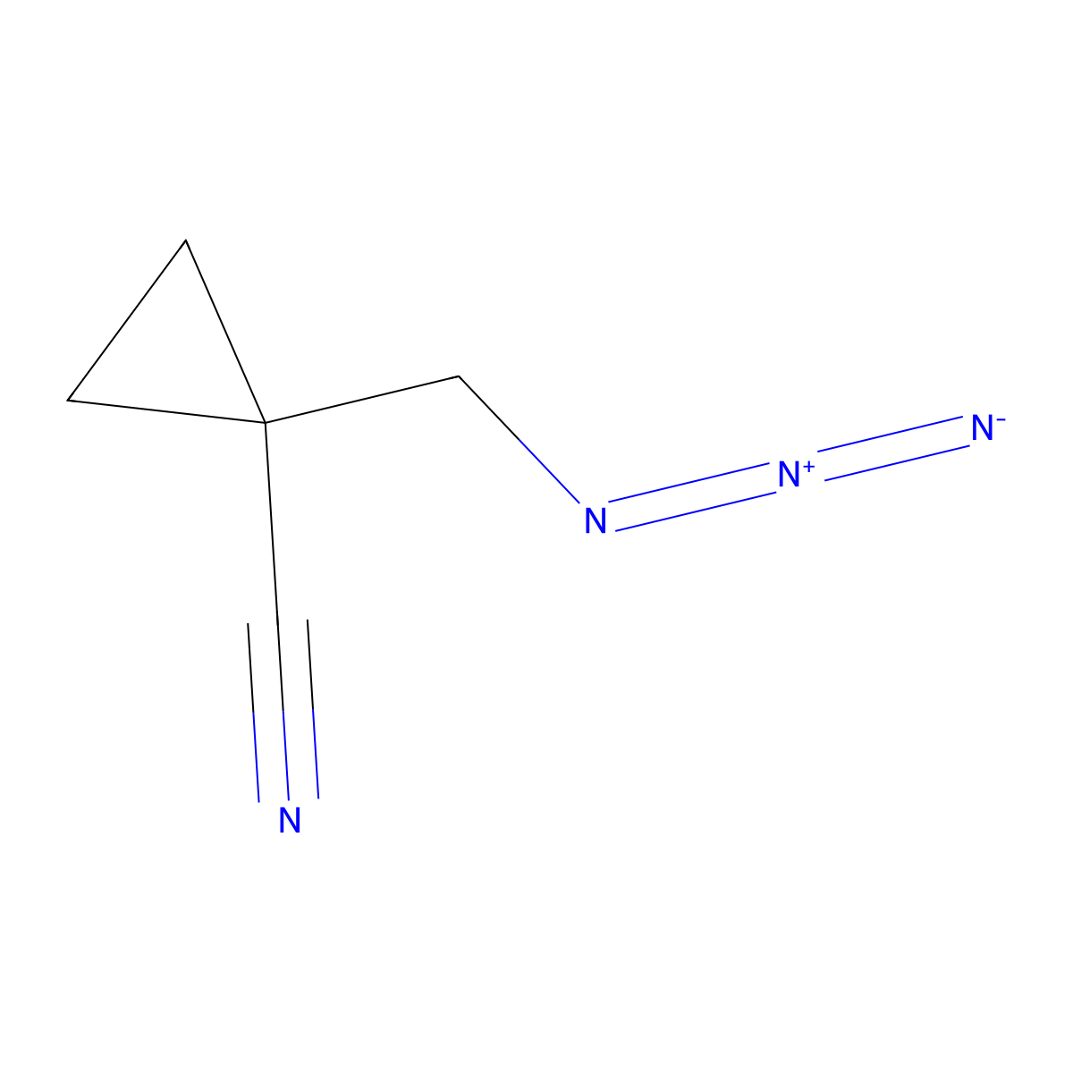 1-(Azidomethyl)cyclopropanecarbonitrile molecular structure, CAS 1124213-11-1