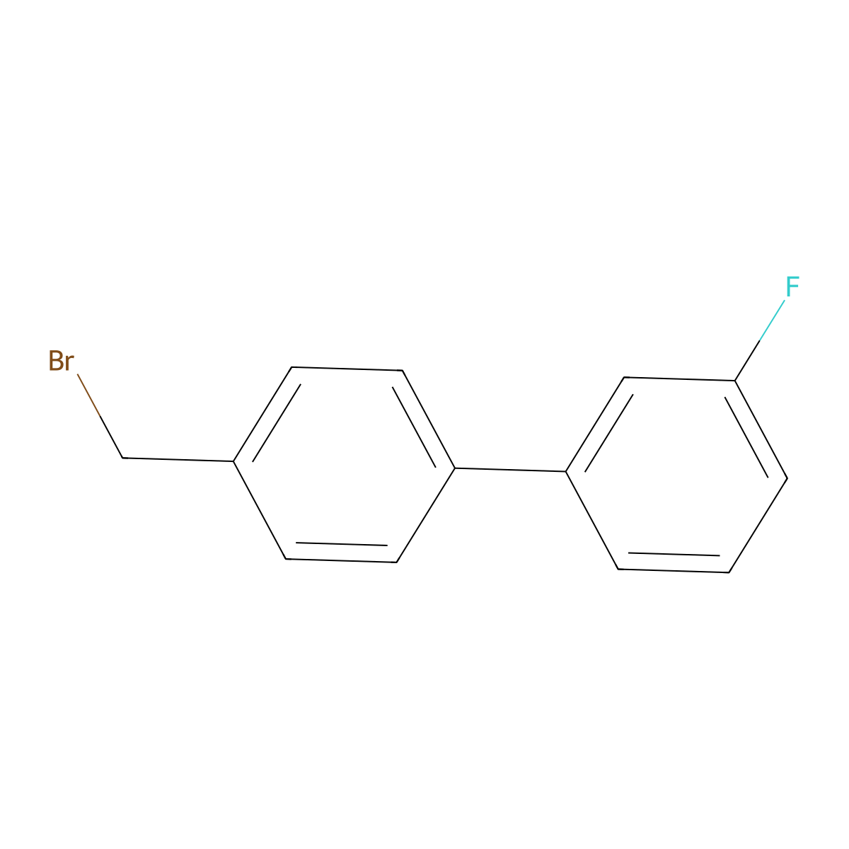 4'-(Bromomethyl)-3-fluoro-1,1'-biphenyl molecular structure, CAS 1124219-64-2