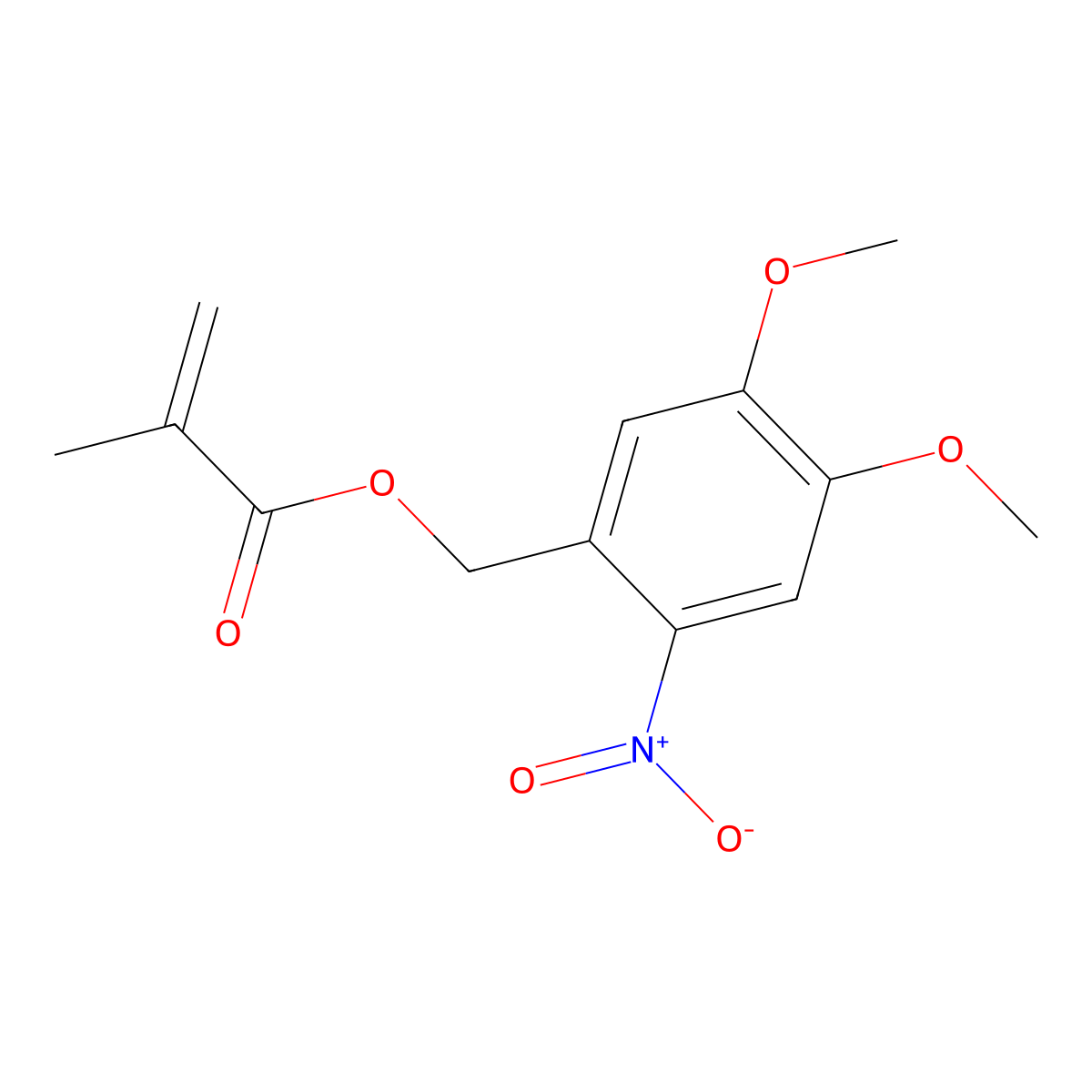 4,5-Dimethoxy-2-nitrobenzyl methacrylate molecular structure, CAS 1124290-11-4