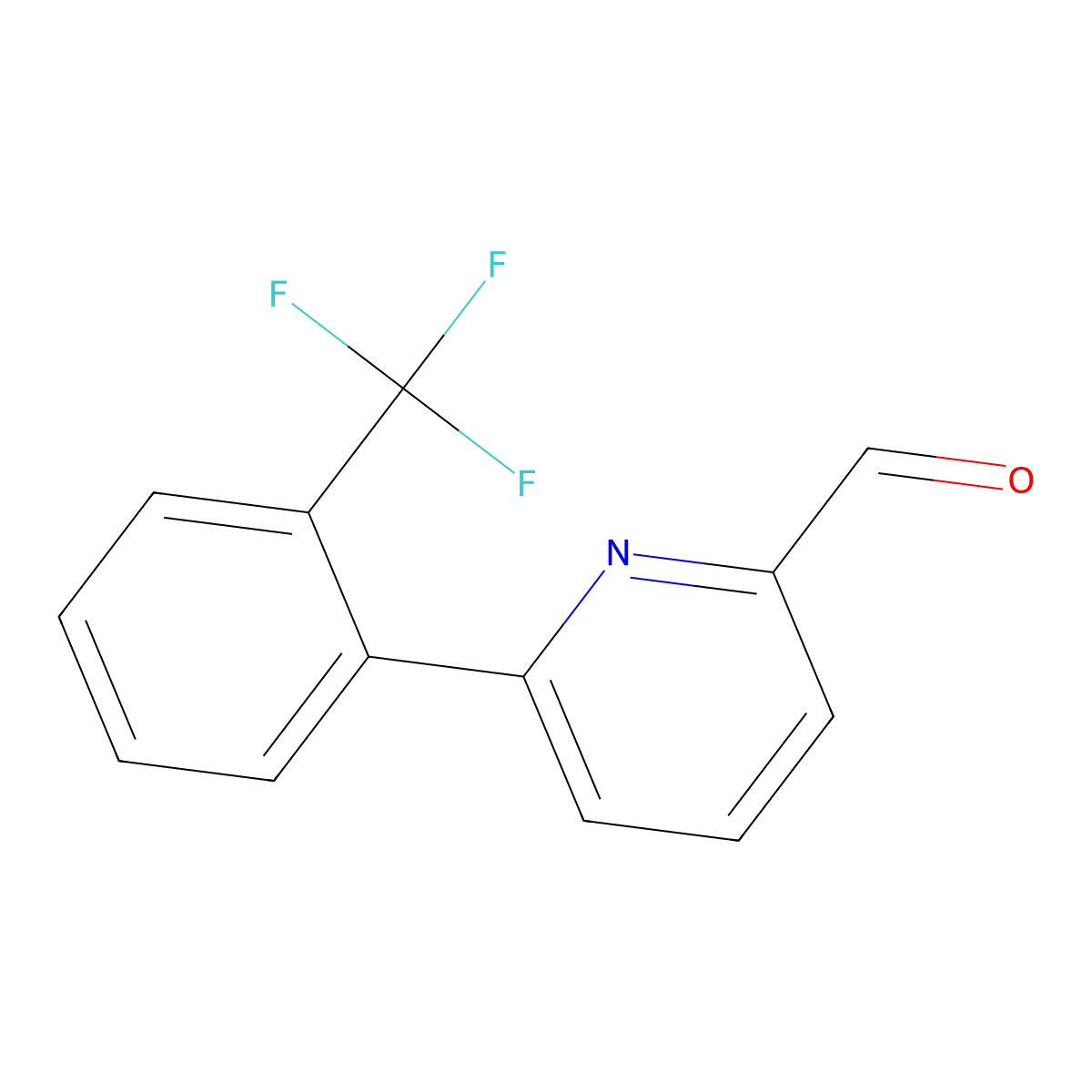 6-(2-(Trifluoromethyl)phenyl)picolinaldehyde molecular structure, CAS 112432-96-9