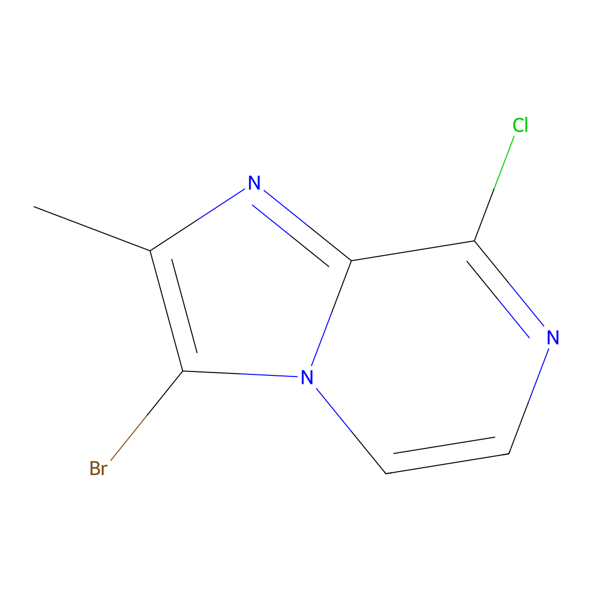 3-Bromo-8-chloro-2-methylimidazo[1,2-a]pyrazine molecular structure, CAS 1124321-36-3