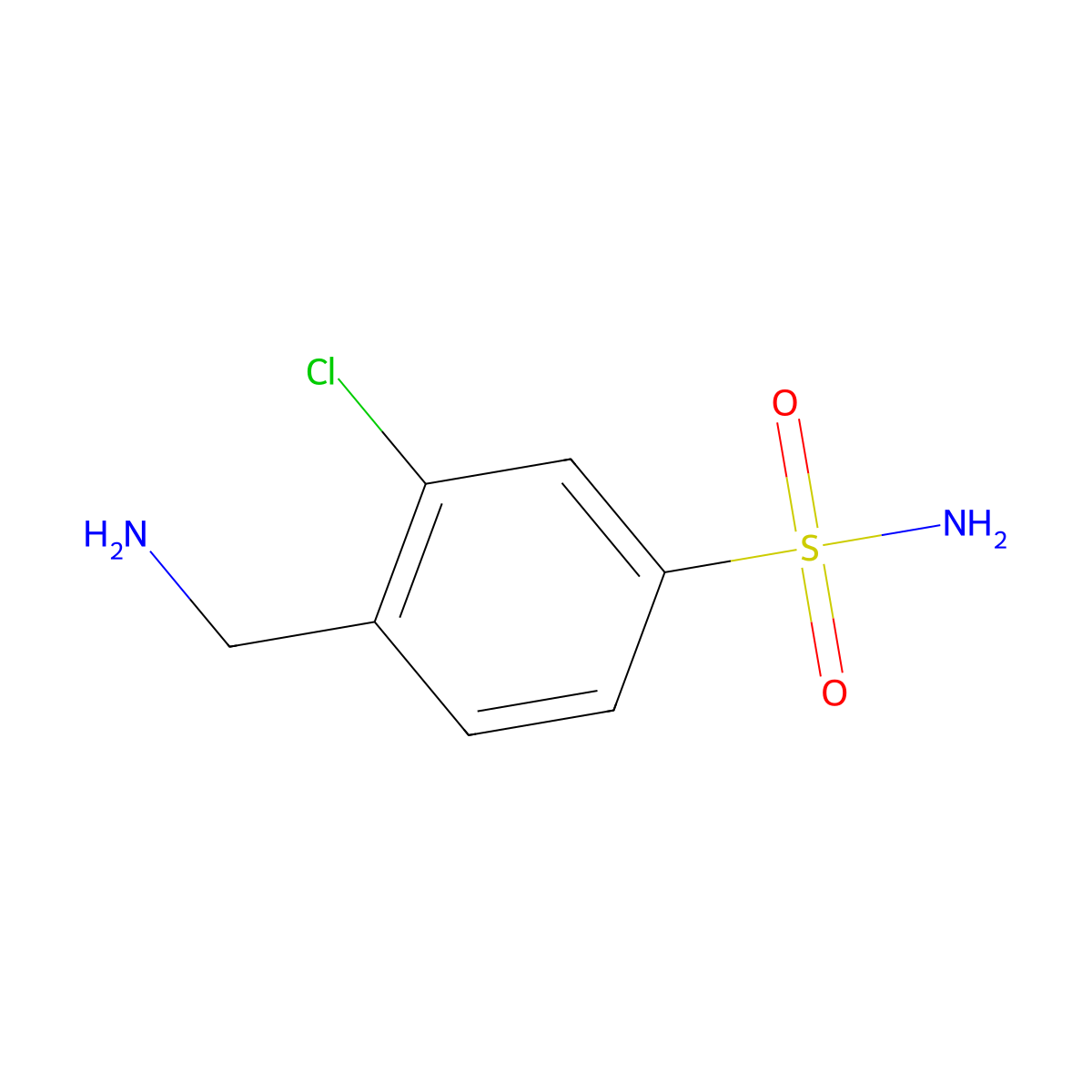 4-(Aminomethyl)-3-chlorobenzenesulfonamide molecular structure, CAS 1124321-57-8