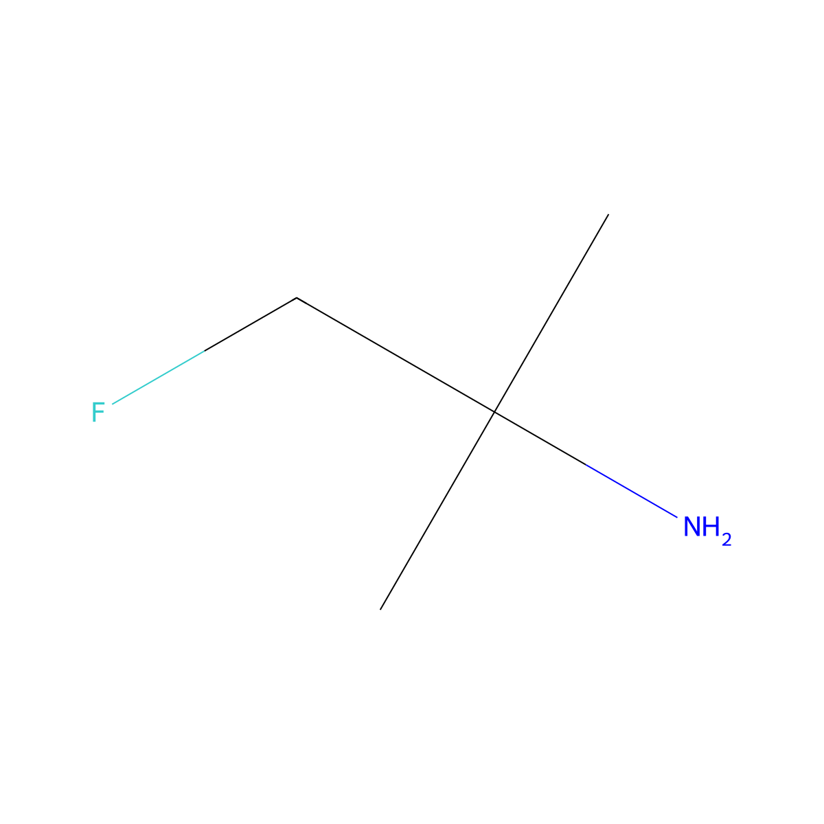 1-Fluoro-2-methylpropan-2-amine molecular structure, CAS 112433-52-0
