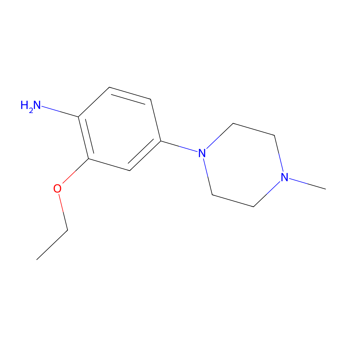 2-Ethoxy-4-(4-methylpiperazin-1-yl)aniline molecular structure, CAS 1124330-34-2