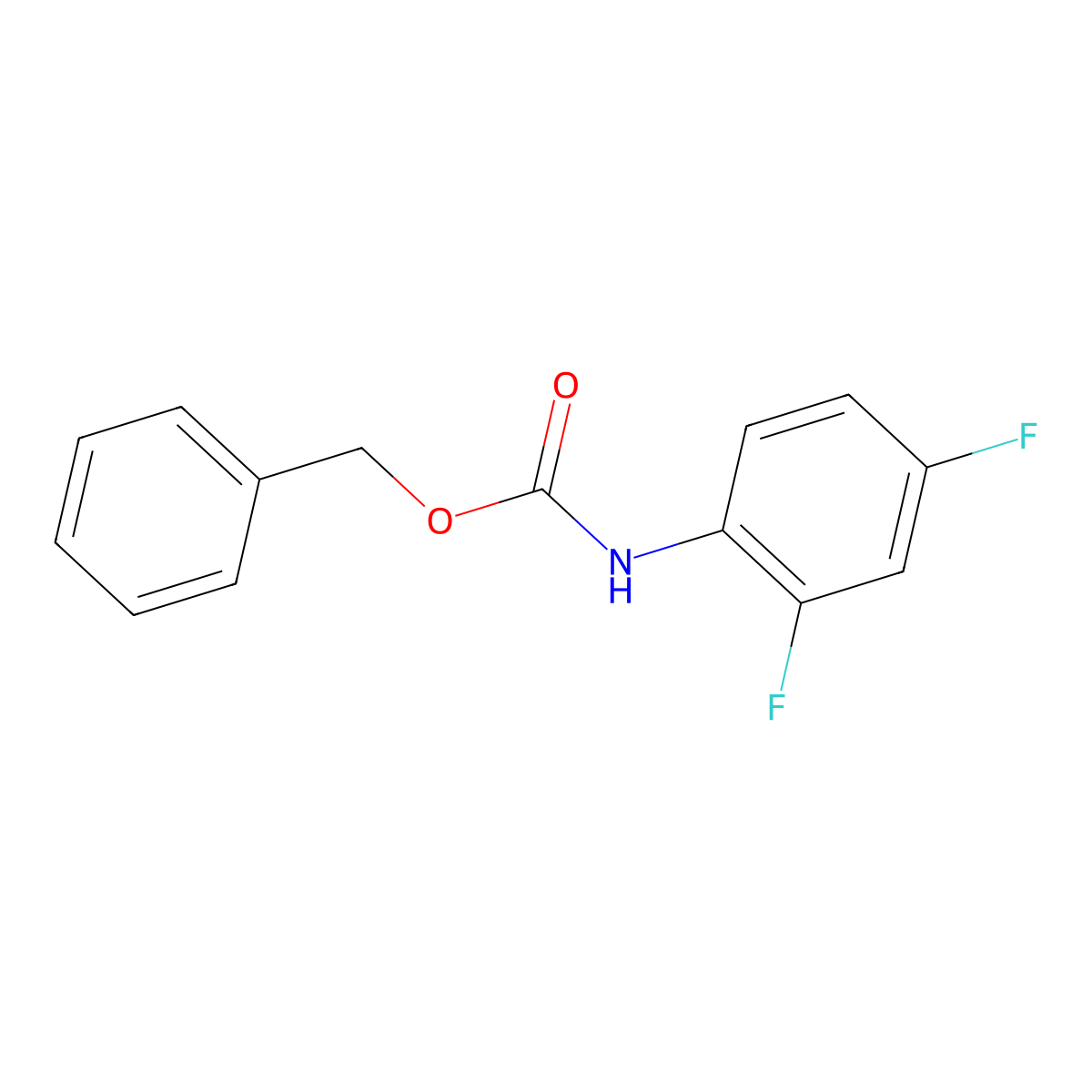 Benzyl (2,4-difluorophenyl)carbamate molecular structure, CAS 112434-18-1