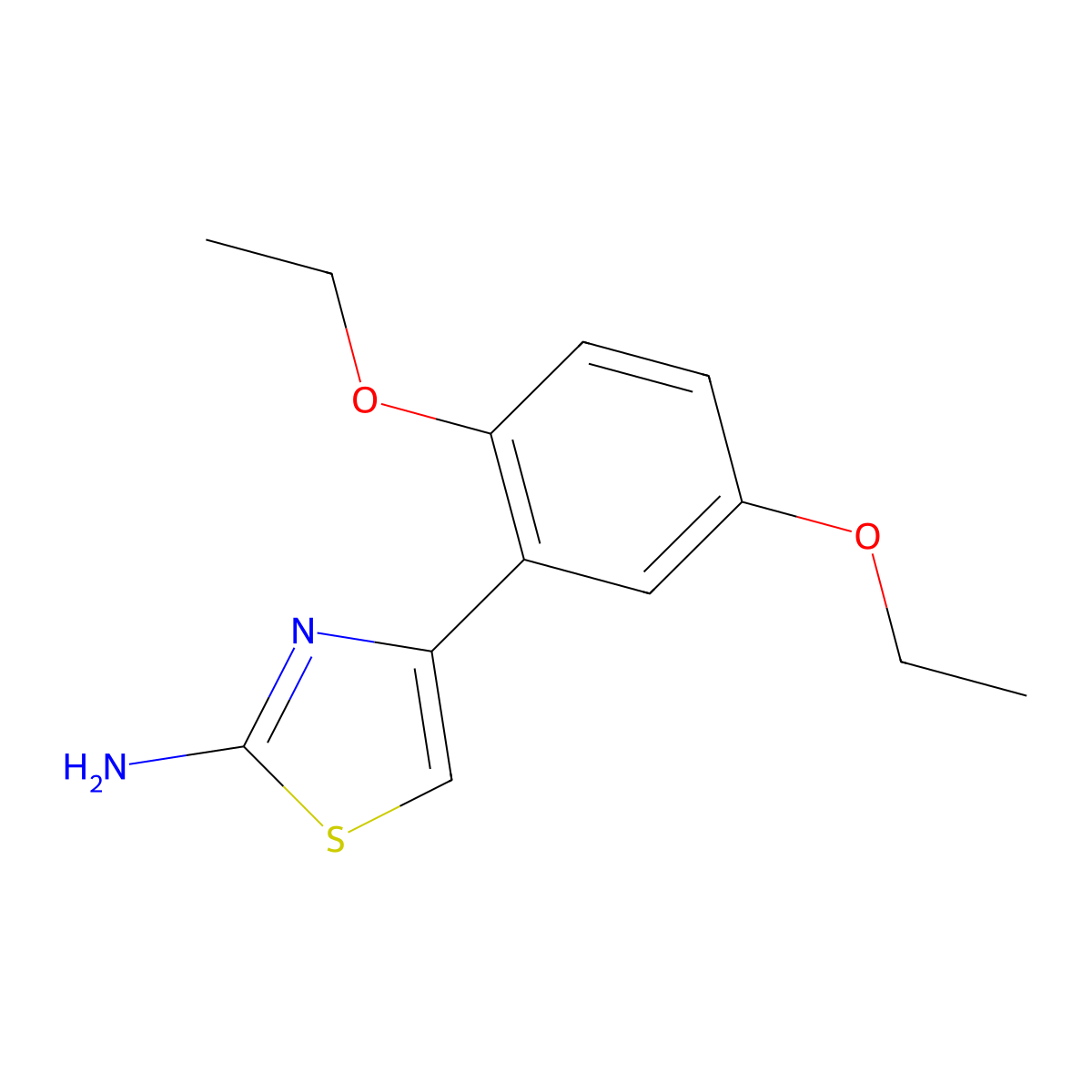 4-(2,5-Diethoxyphenyl)-1,3-thiazol-2-amine molecular structure, CAS 112434-78-3