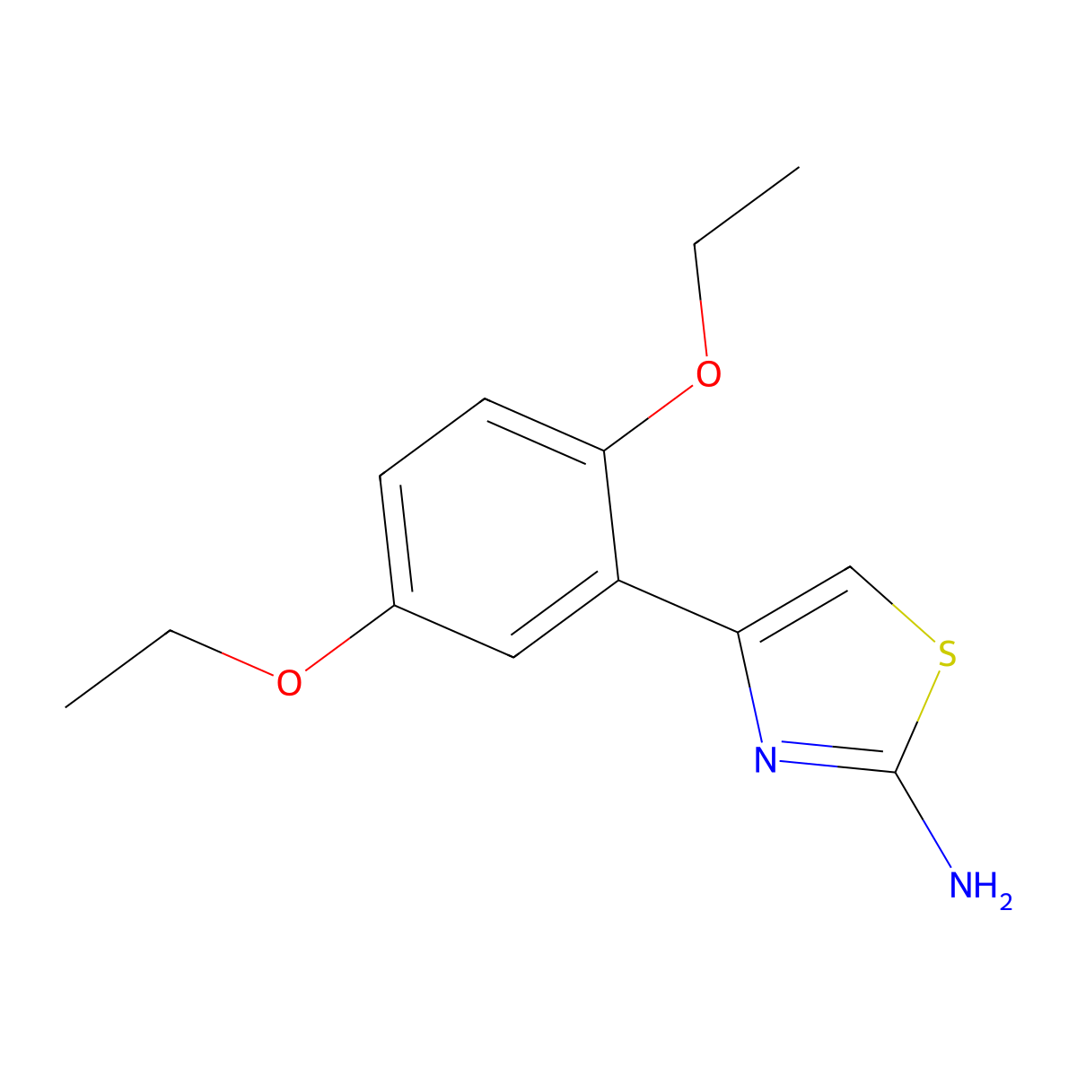 4-(2,5-Diethoxyphenyl)-1,3-thiazol-2-amine molecular structure, CAS 112434-78-3