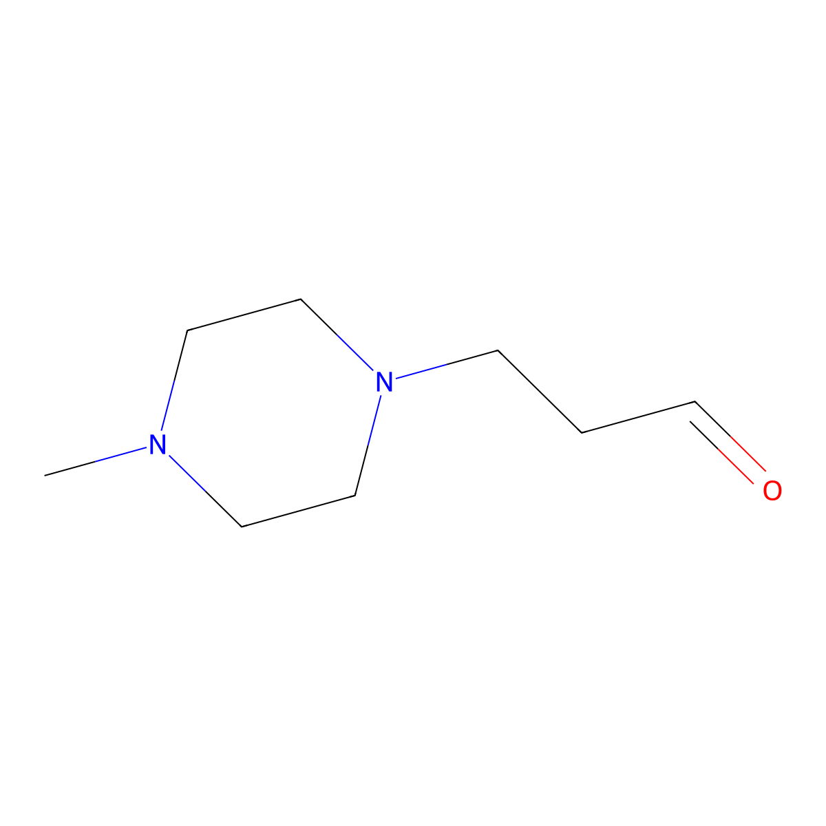 3-(4-Methylpiperazin-1-yl)propanal molecular structure, CAS 1124345-71-6