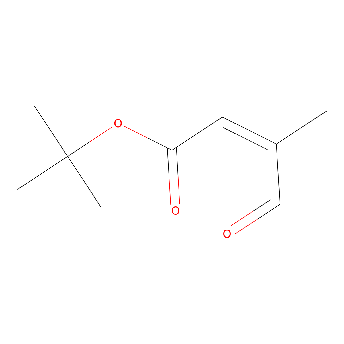 tert-butyl (2E)-3-methyl-4-oxobut-2-enoate molecular structure, CAS 1124378-87-5