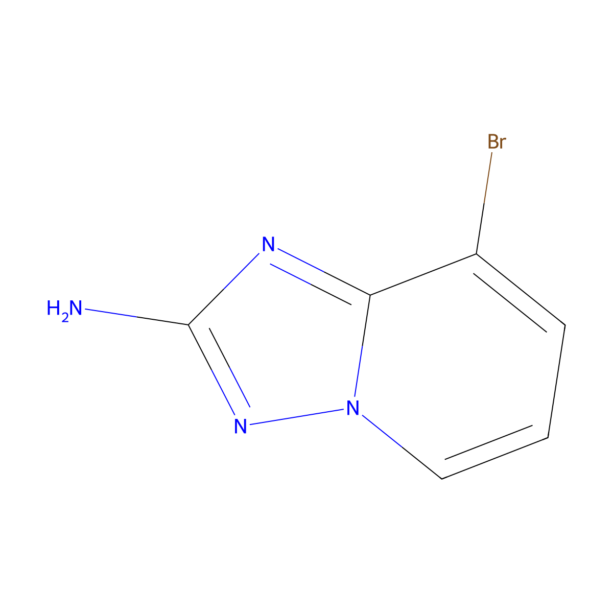 8-Bromo-(1,2,4)triazolo(1,5-a)pyridin-2-amine molecular structure, CAS 1124382-72-4