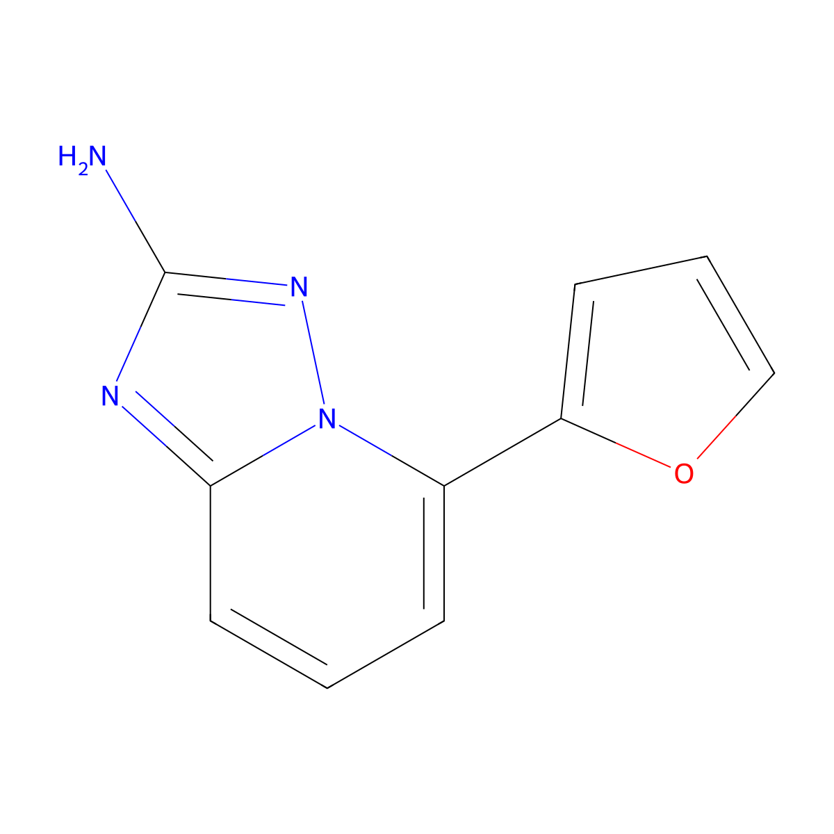 5-(2-Furanyl)[1,2,4]triazolo[1,5-a]pyridin-2-amine molecular structure, CAS 1124382-73-5