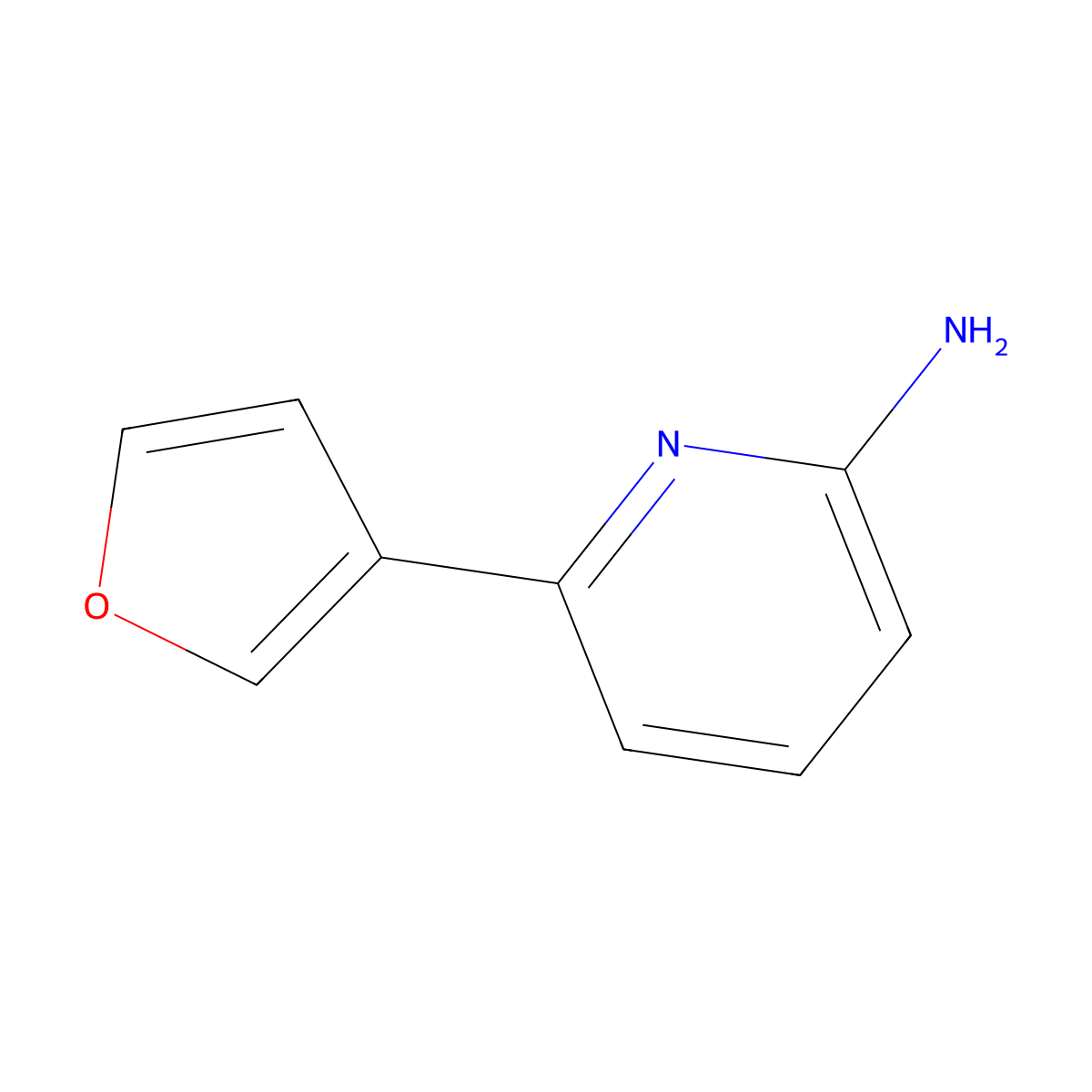 6-(Furan-3-yl)pyridin-2-amine molecular structure, CAS 1124382-91-7