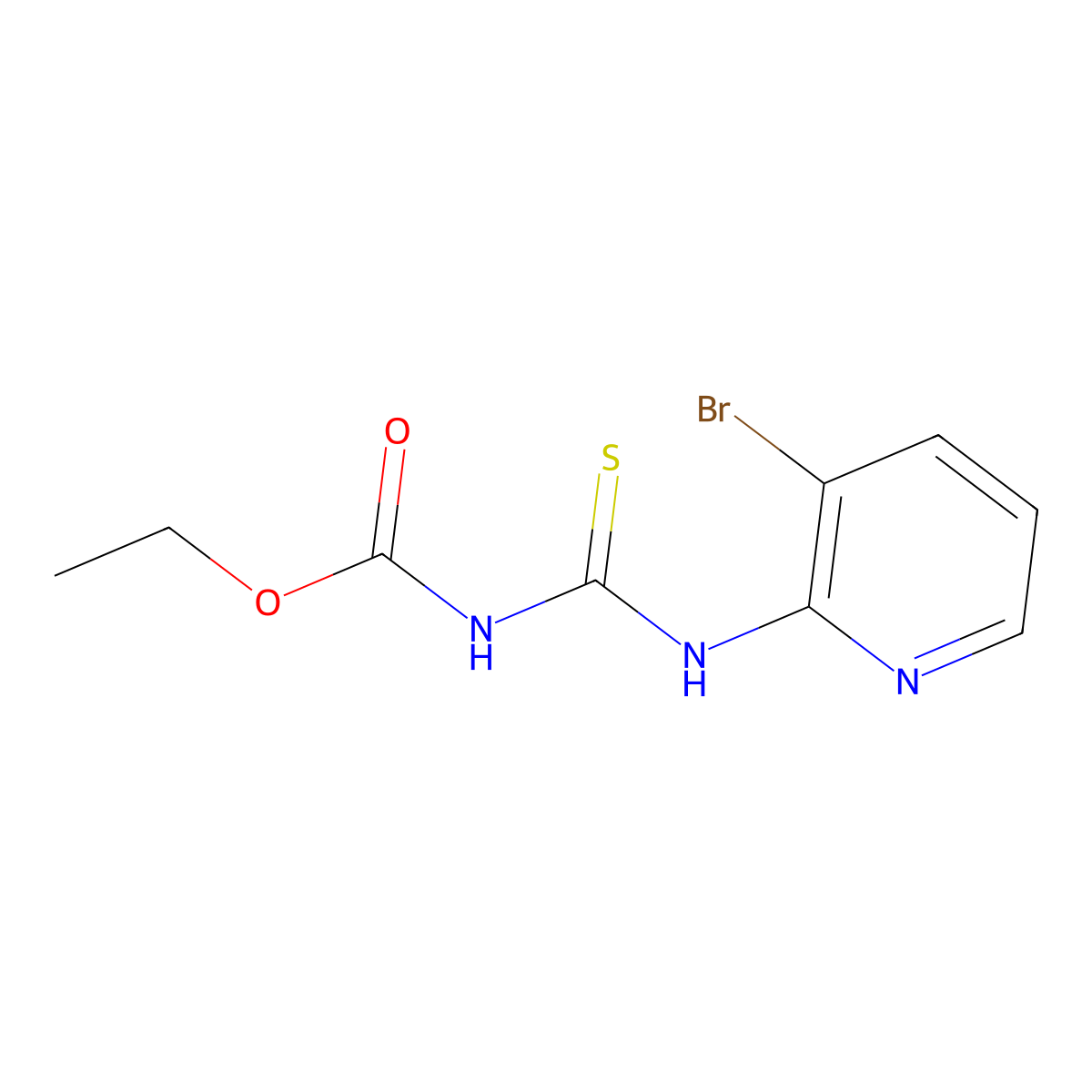 Ethyl aminon-(3-bromopyridin-2-YL)methanethiocarbamate molecular structure, CAS 1124383-00-1