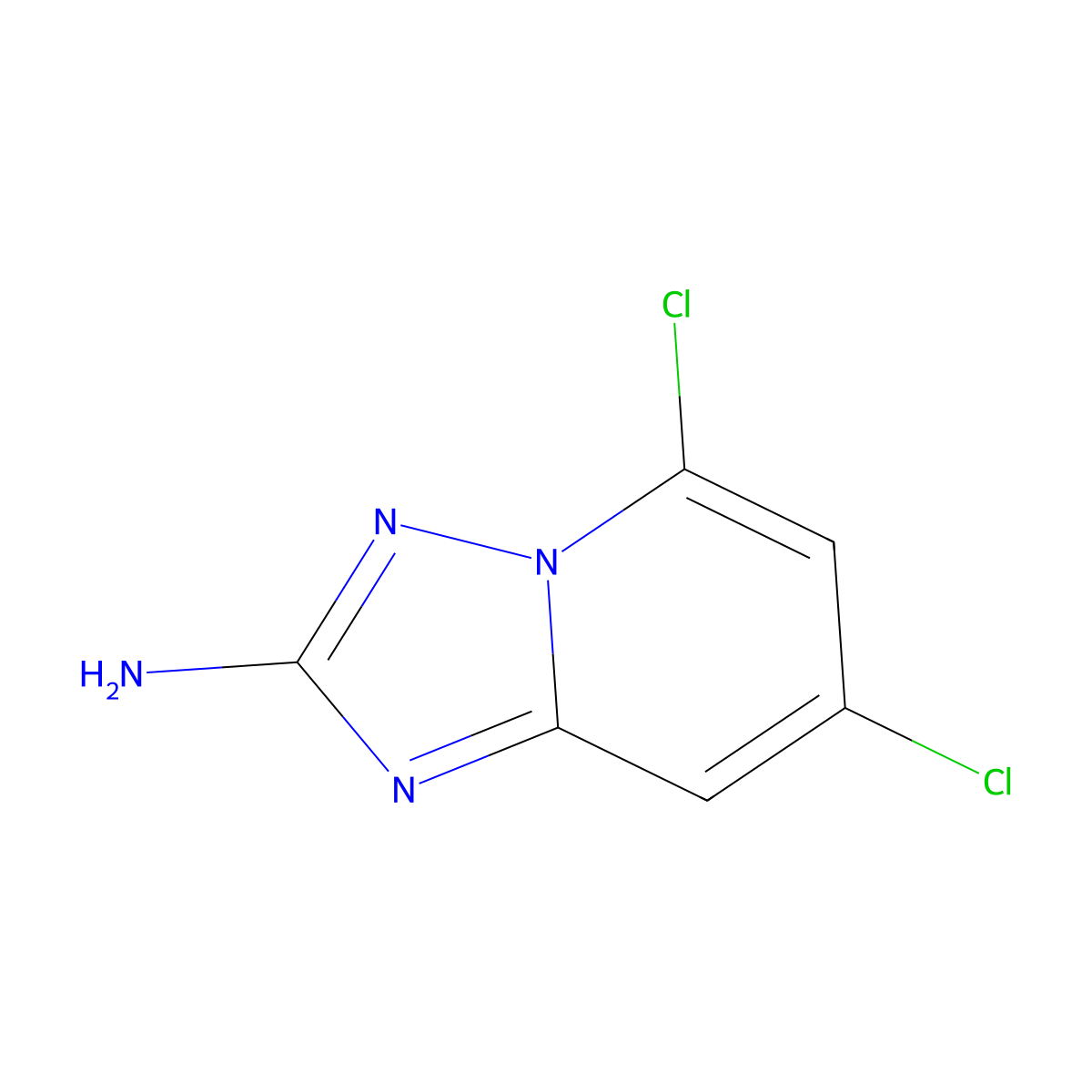 5,7-Dichloro-[1,2,4]triazolo[1,5-A]pyridin-2-amine molecular structure, CAS 1124383-04-5