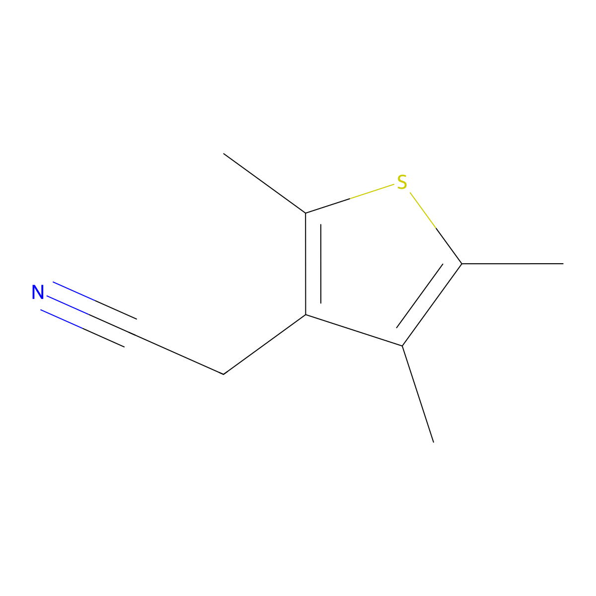 3-(Cyanomethyl)-2,4,5-trimethylthiophene molecular structure, CAS 112440-49-0
