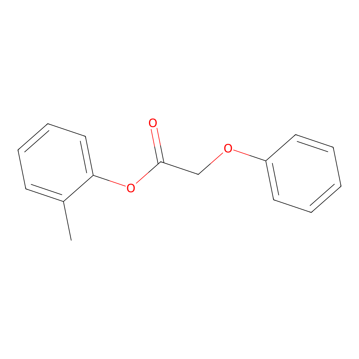 Acetic acid, phenoxy-, 2-methylphenyl ester molecular structure, CAS 112445-71-3
