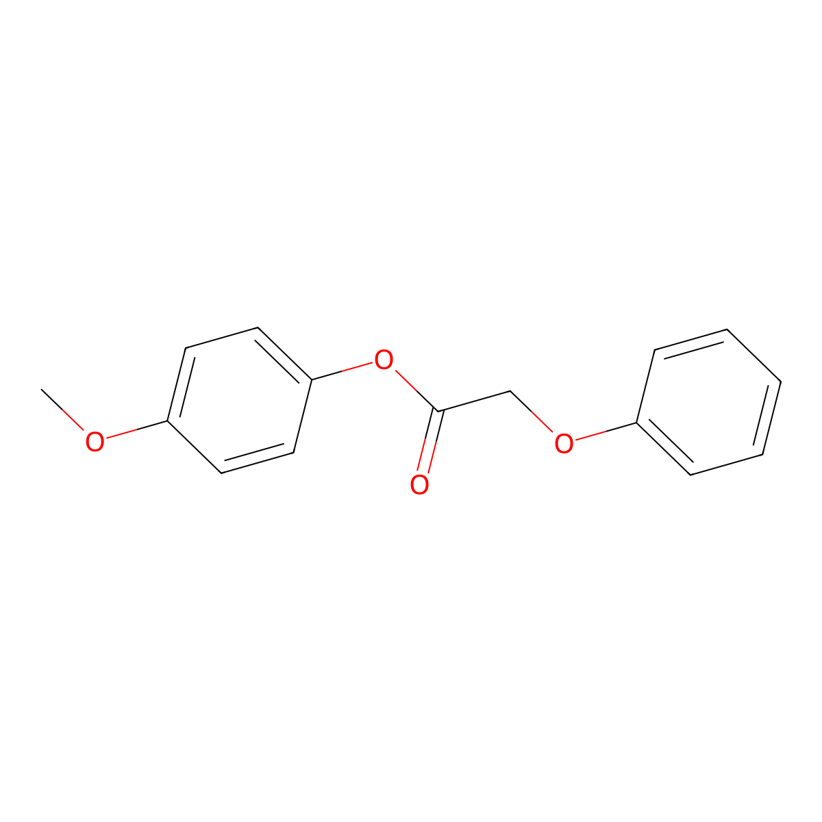 Acetic acid, phenoxy-, 4-methoxyphenyl ester molecular structure, CAS 112445-76-8