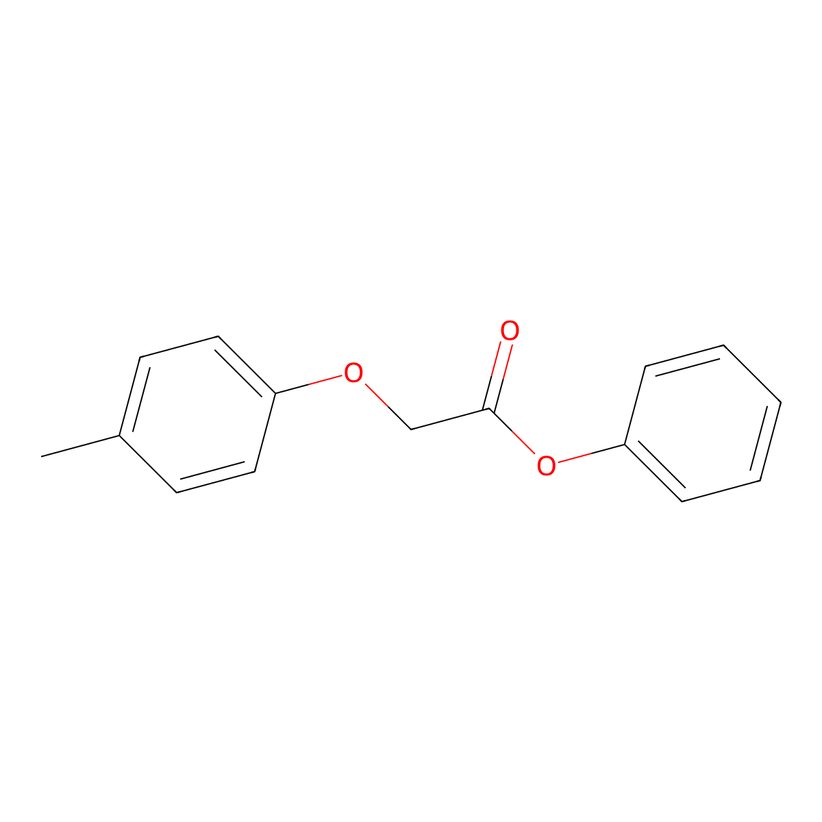Phenyl 2-(4-methylphenoxy)acetate molecular structure, CAS 112445-77-9