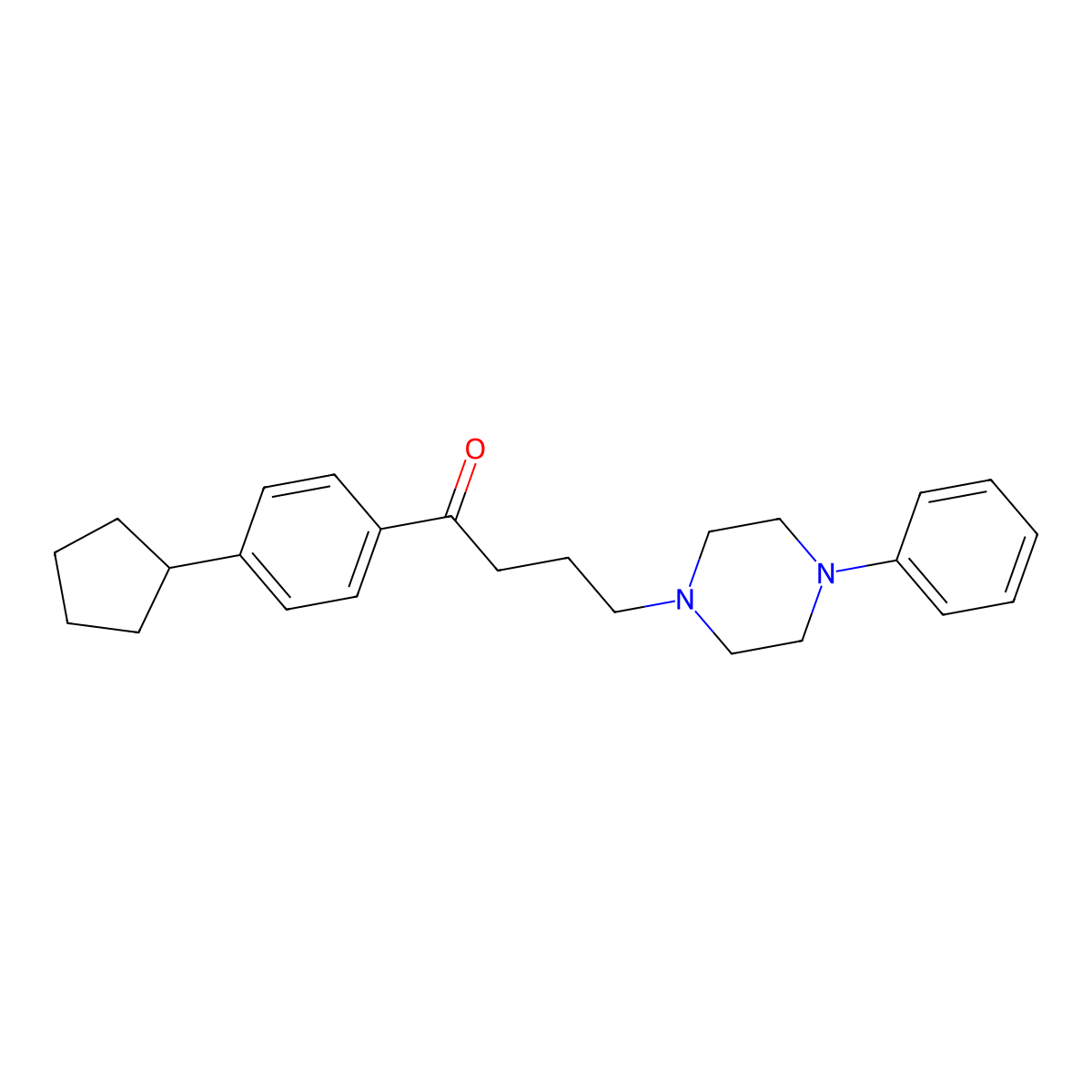 1-(4-Cyclopentylphenyl)-4-(4-phenylpiperazin-1-yl)butan-1-one molecular structure, CAS 112446-85-2