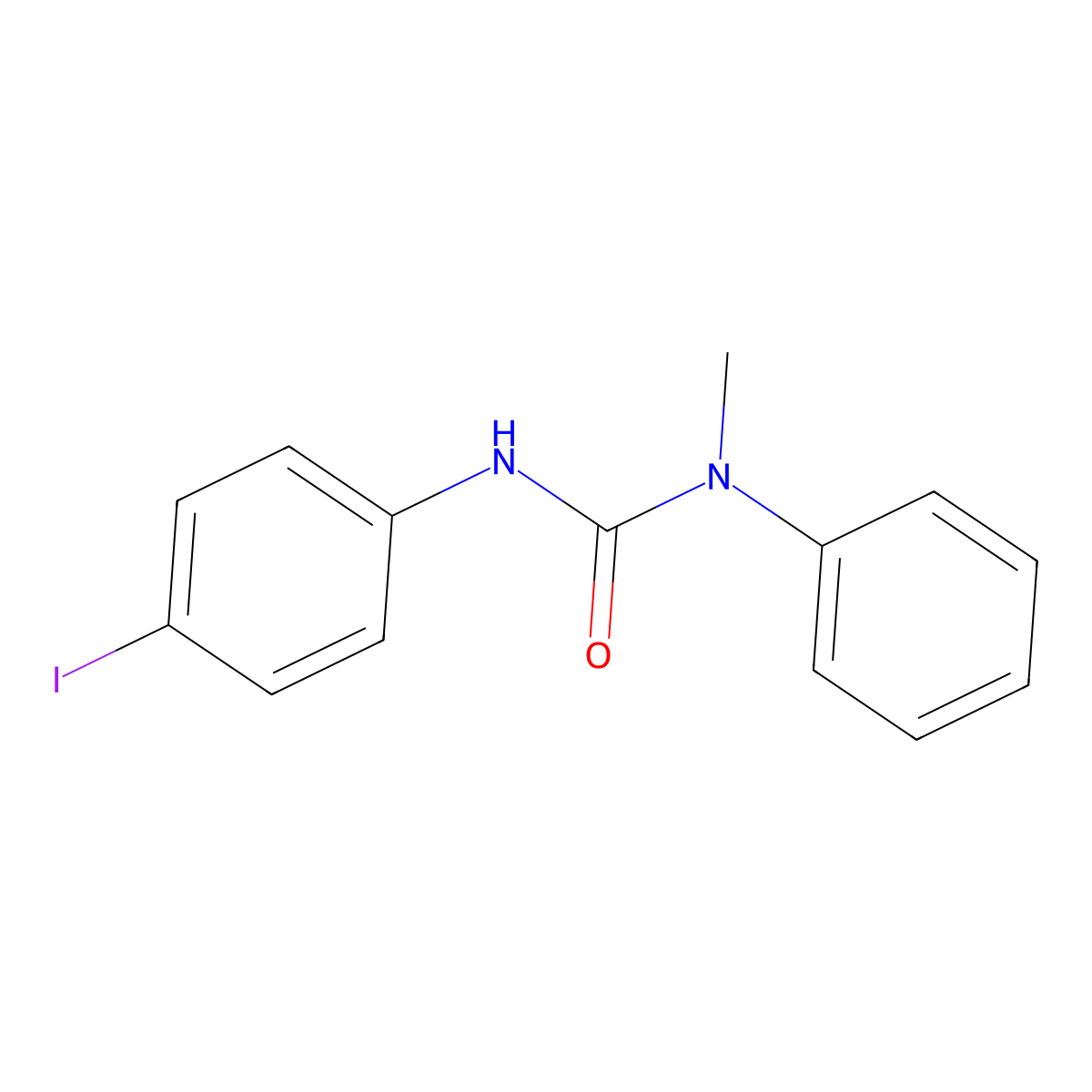 Urea, N'-(4-iodophenyl)-N-methyl-N-phenyl- molecular structure, CAS 112449-24-8