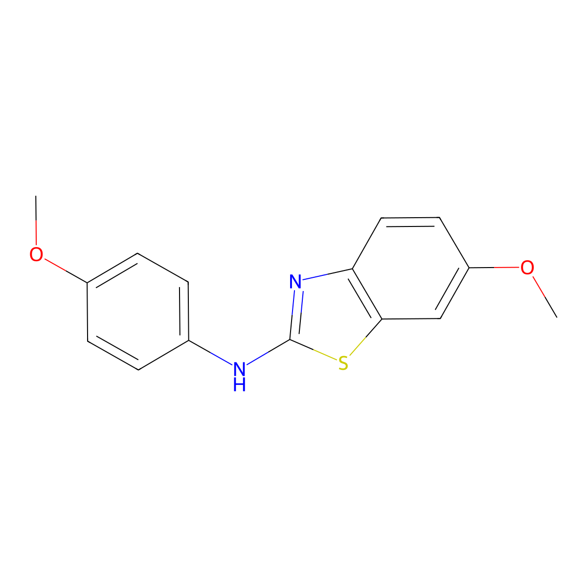 6-methoxy-N-(4-methoxyphenyl)-1,3-benzothiazol-2-amine molecular structure, CAS 112463-77-1