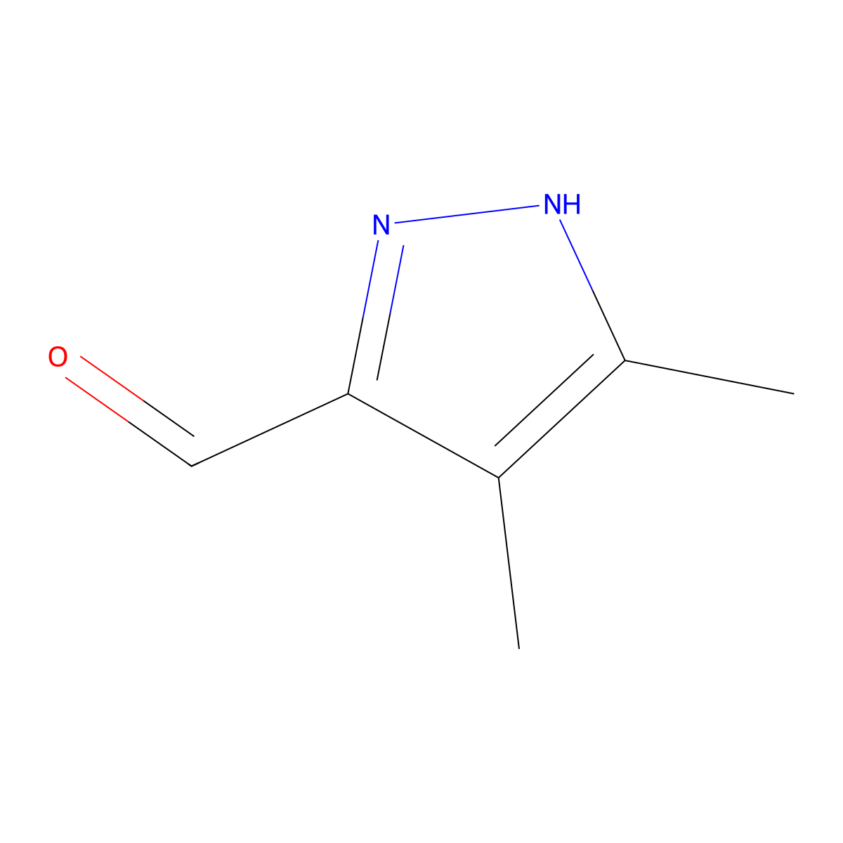 4,5-dimethyl-1H-pyrazole-3-carbaldehyde molecular structure, CAS 112466-01-0