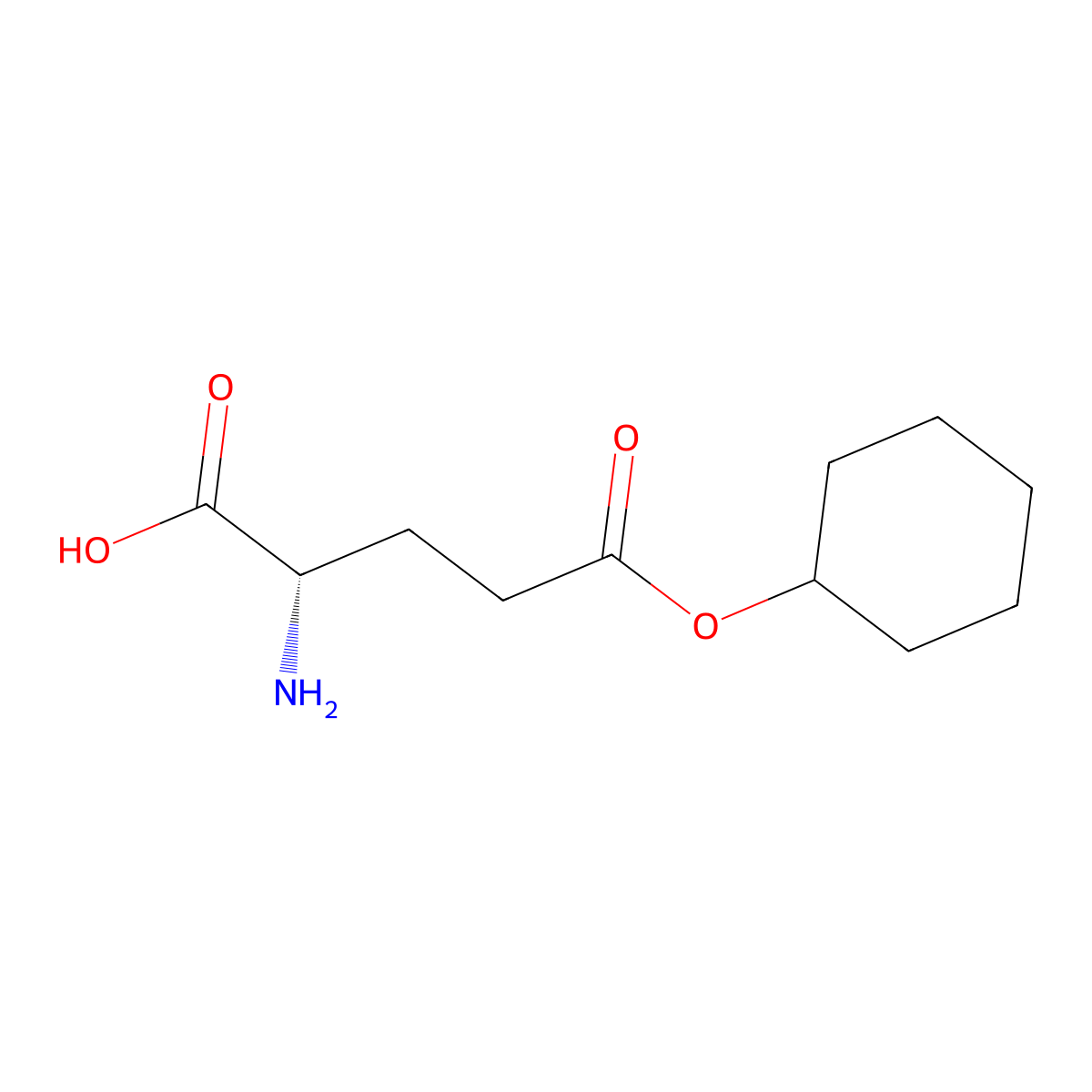 H-Glu(OcHex)-OH molecular structure, CAS 112471-82-6