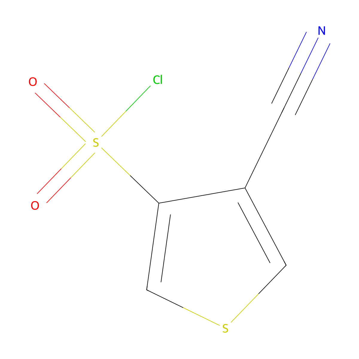 4-Cyanothiophene-3-sulfonyl chloride molecular structure, CAS 112472-37-4