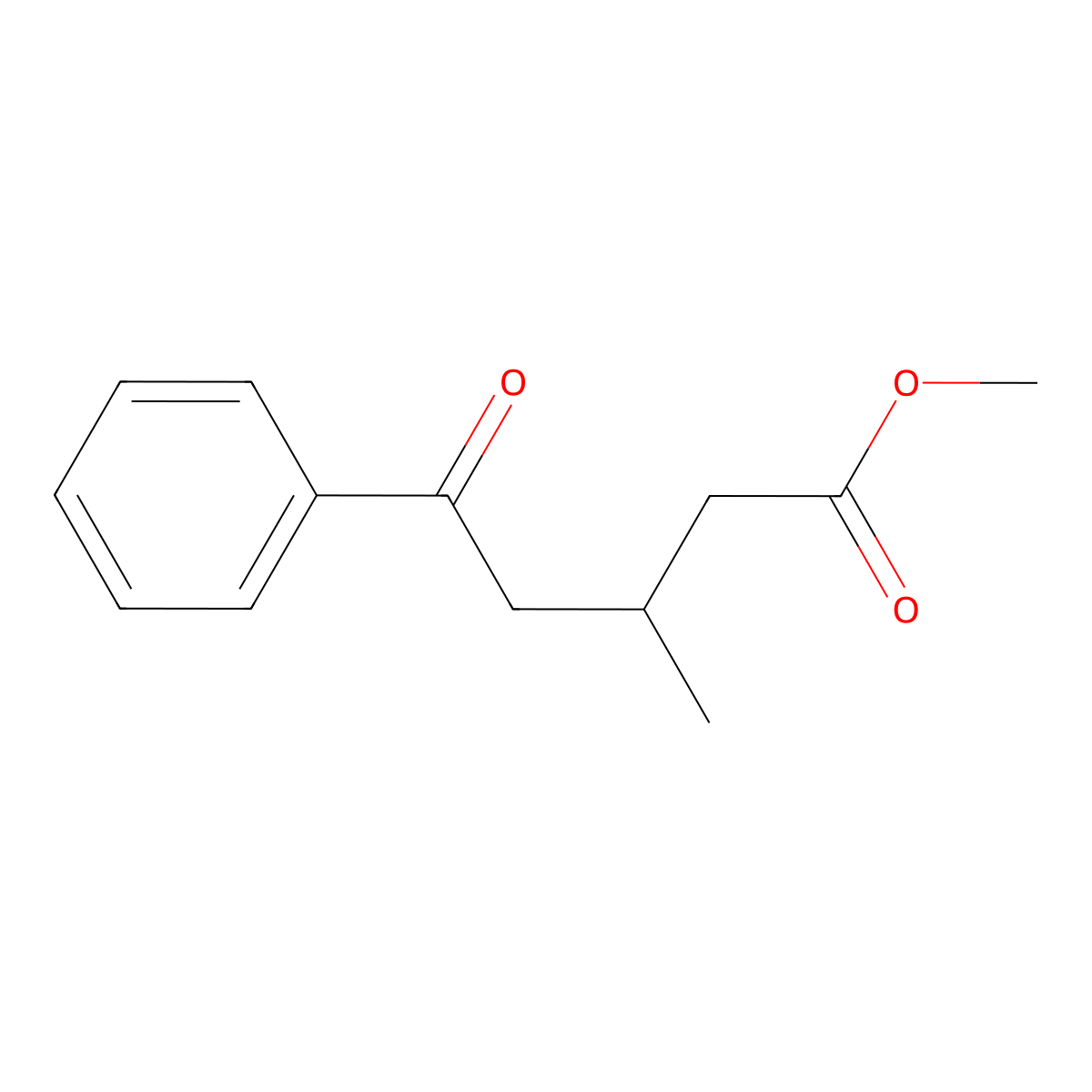 Methyl 5-phenyl-3-methyl-5-oxovalerate molecular structure, CAS 112473-20-8