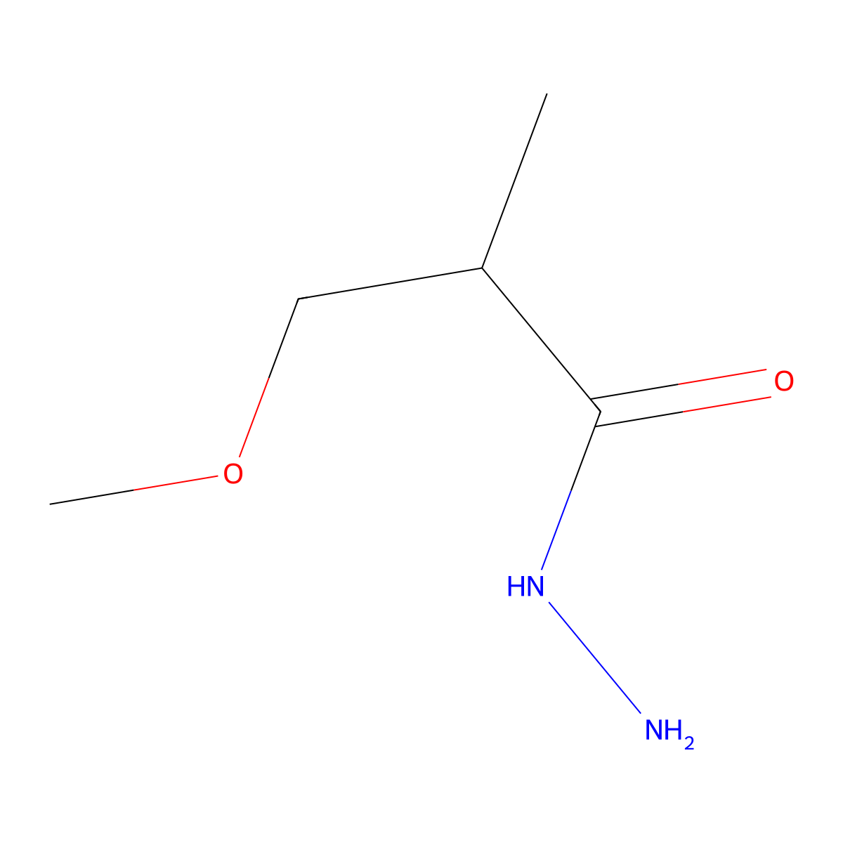 3-Methoxy-2-methylpropanehydrazide molecular structure, CAS 112477-01-7
