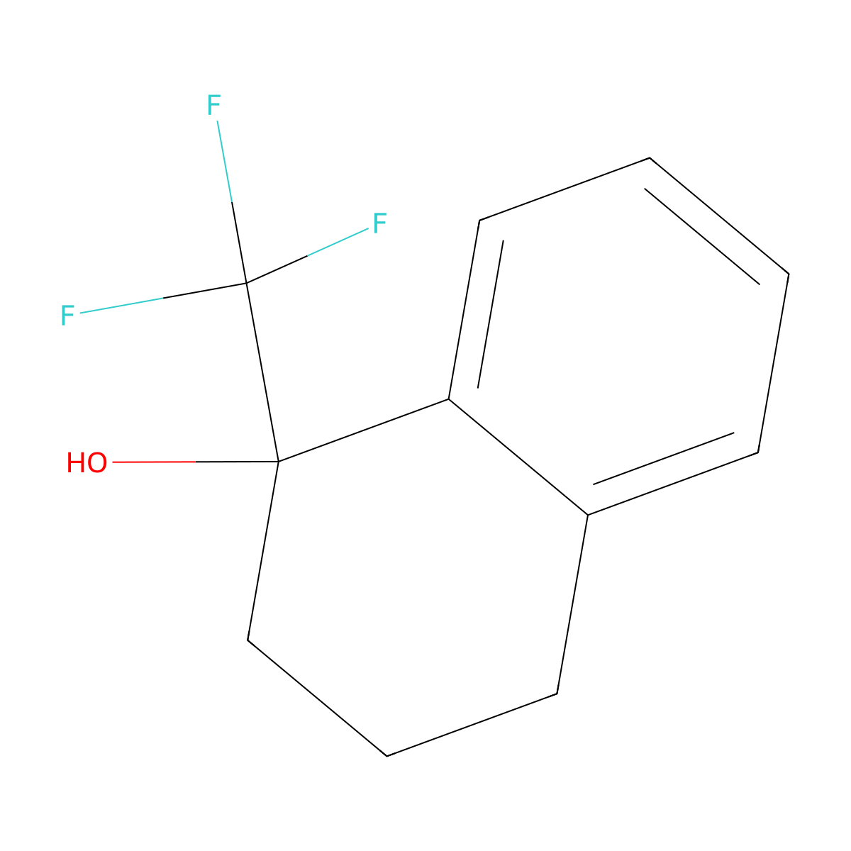 1-Hydroxy-1-(trifluoromethyl)-1,2,3,4-tetrahydronaphthalene molecular structure, CAS 112481-85-3
