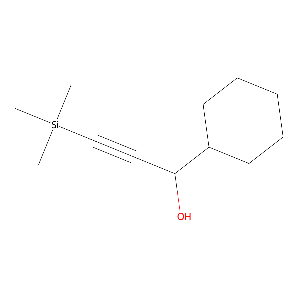 alpha-[2-(Trimethylsilyl)ethynyl]cyclohexanemethanol molecular structure, CAS 112497-25-3