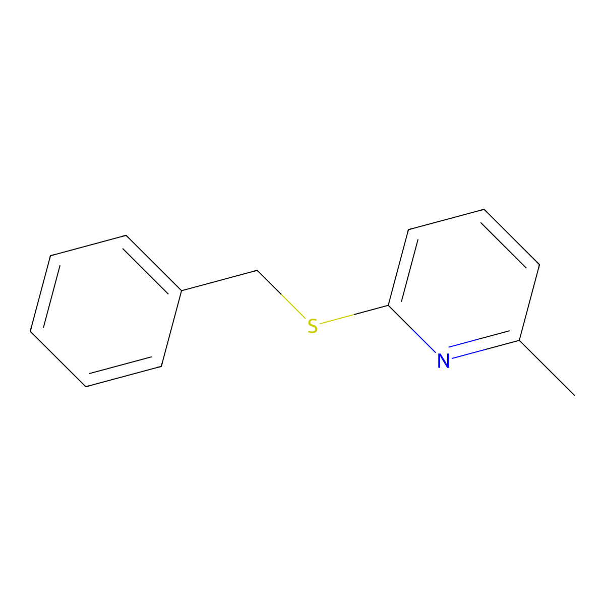 2-(Benzylthio)-6-methylpyridine molecular structure, CAS 112498-22-3