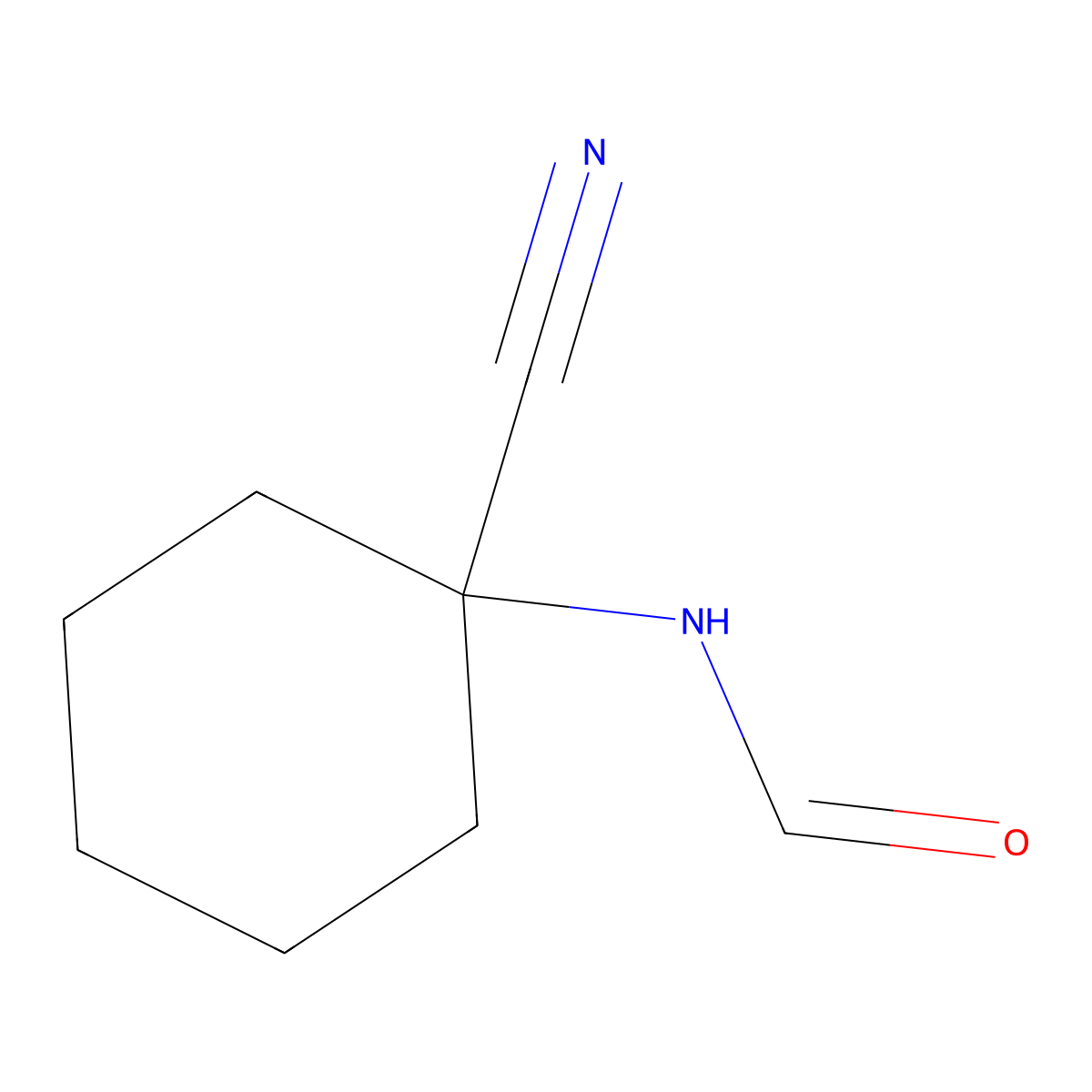 N-(1-Cyanocyclohexyl)formamide molecular structure, CAS 1125-02-6