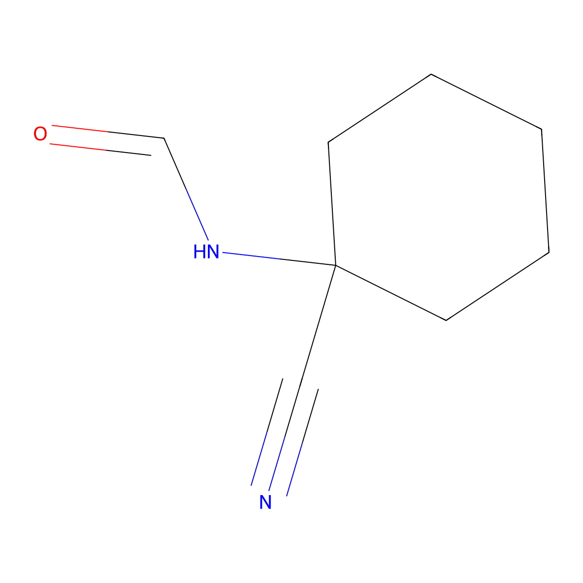 N-(1-Cyanocyclohexyl)formamide molecular structure, CAS 1125-02-6