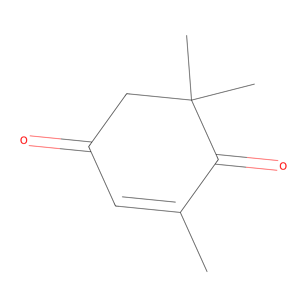 Ketoisophorone molecular structure, CAS 1125-21-9