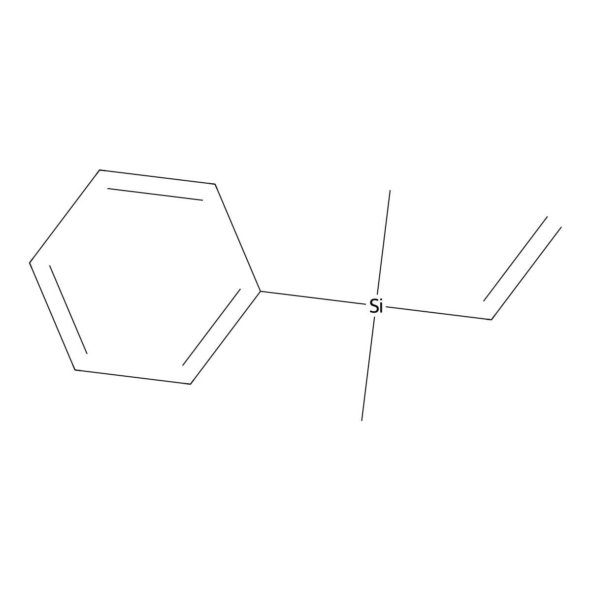 Vinyldimethylphenylsilane molecular structure, CAS 1125-26-4
