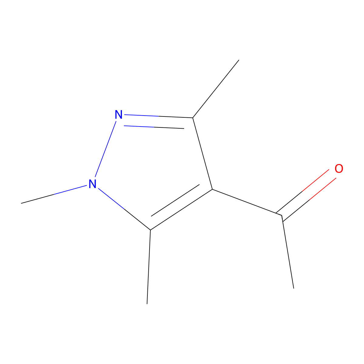 1-(trimethyl-1H-pyrazol-4-yl)ethan-1-one molecular structure, CAS 1125-28-6