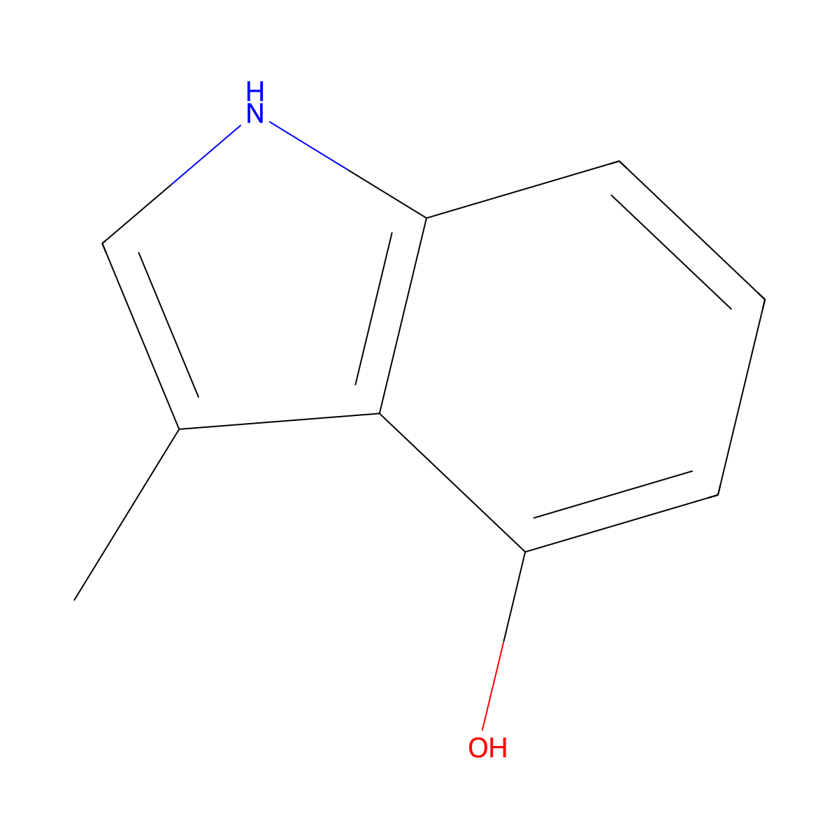 3-Methyl-1H-indol-4-ol molecular structure, CAS 1125-31-1